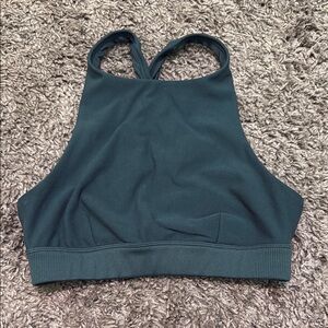 Alo Teal High-Neck Sports Bra